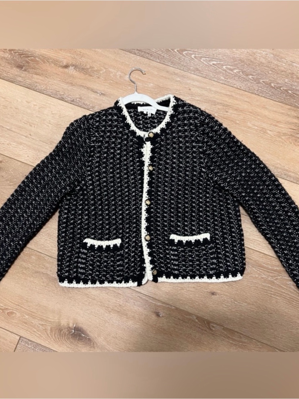 Ba&sh Elegant Bouclé Knit Cardigan - S/M